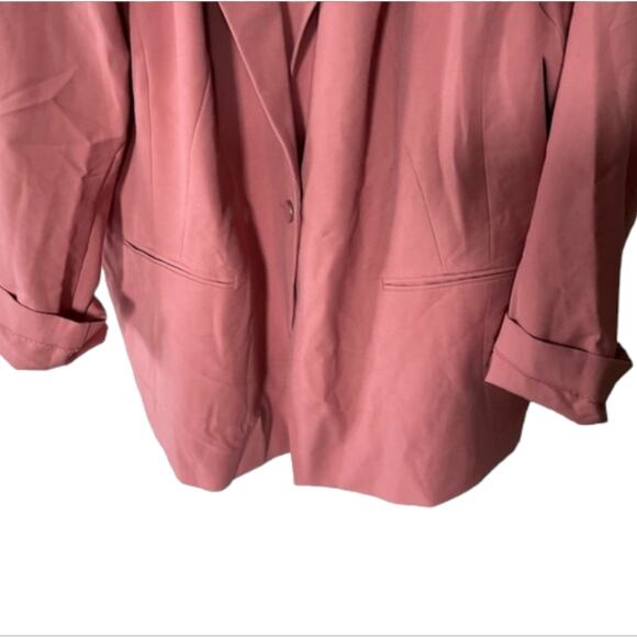 Lane Bryant The Bryant Blazer, Pastel Mauve Pink Neutral Color, Boyfriend Blazer - Picture 5 of 11